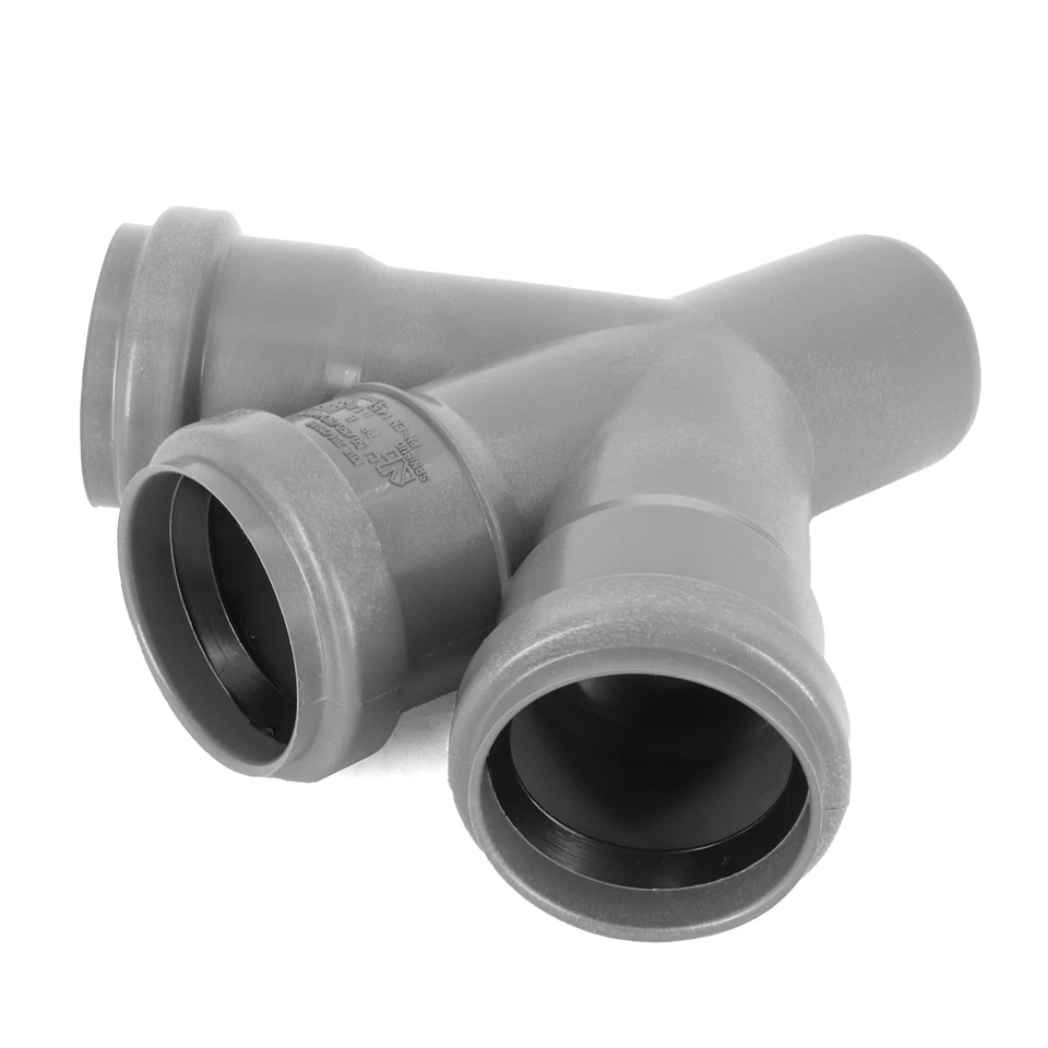 DES HT Rohr Doppelverbindung PP Abfluß Rohr 45° Abzweigung DN 50/50/50/50