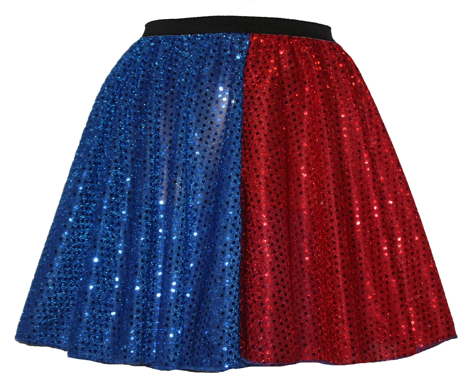 Childs Harlequin Sequined Skirt Superhero Villain Halloween Movie Fancy Dress
