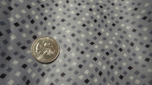 Vintage Cotton Fabric SMALL WHITE, GRAY, BLACK SQUARES ON GRAY 1 Yd/35" Wide - Picture 2 of 2