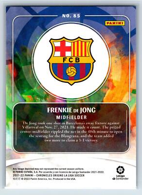 Frenkie de Jong 2021-22 Panini Chronicles: Origins La Liga FC