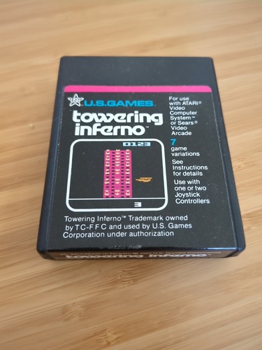 Towering Inferno (Atari 2600) By US Games 1982 | 2600+ 7800+ Retron 77