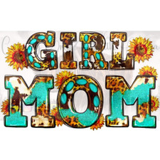 Sublimation Print Girl Mom Sunflower Ready to Press Heat Transfer