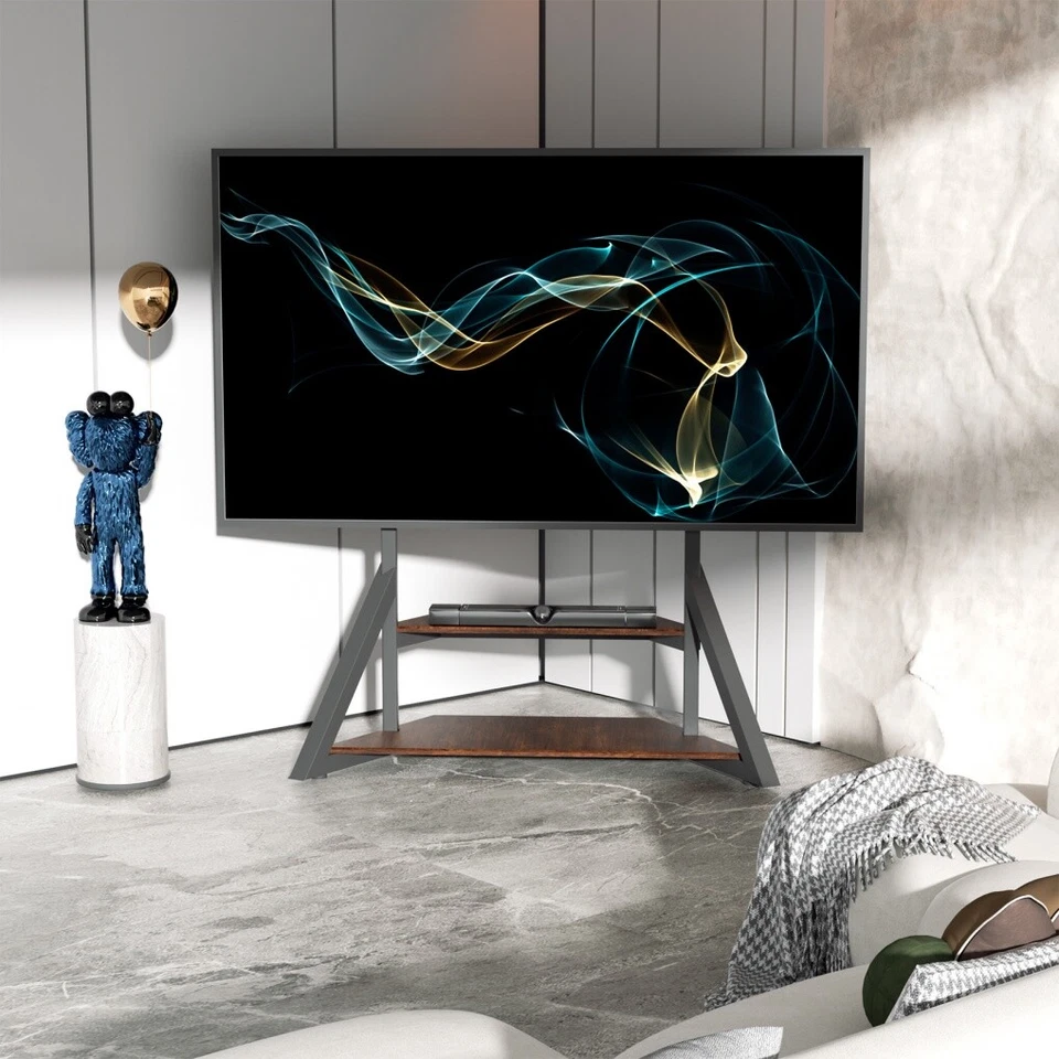 XL 40-100 pulgadas Universal Piso TV Soporte Altura Ajustable con Ruedas Desmontables Foto 4 de 4