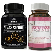 Black Cumin Seed Oil Supports Immune Health & Skin Restore Anti-Aging Supplement