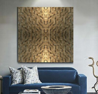 XL LEINWAND BILD BIS 100x100x5 HOLZ WÜRFEL 3D-OPTIK WANDBILD LOFT DESIGN MODERN 