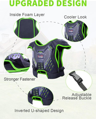 Kids Dirt Bike Gear Chest Protector Motocross Gear Armor Vest Christmas Gifts US - Picture 3 of 6