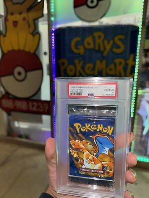 Pokemon 1999 Base Set 1st Edition Charizard Booster Pack PSA 10