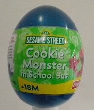Cookie Monster in School Bus Fisher Price 2006 New in Egg 18M Age