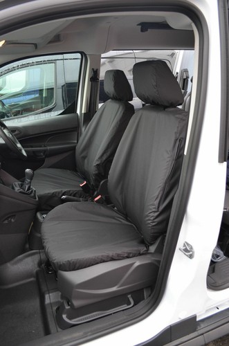Ford Transit Connect 2018+ Front Pair (NoArmrests) Black Waterproof Seat Covers - Picture 2 of 2