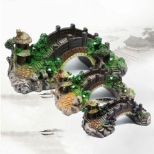 Bridge Tree Landscape Fake Rock Aquarium Resin Rockery Bridges Pavilion Ornament