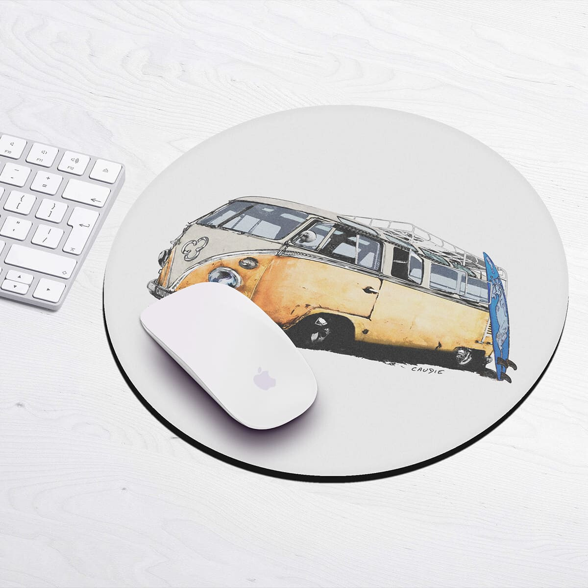 Tapis de souris rond Combi ø 20 cm avec base caoutchouc antidérapante