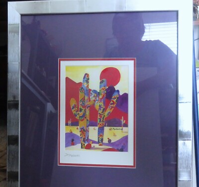 Art Print Talavera Saguaro/Cactus D. Madaras Gallery Signed Framed & Matted Vtg
