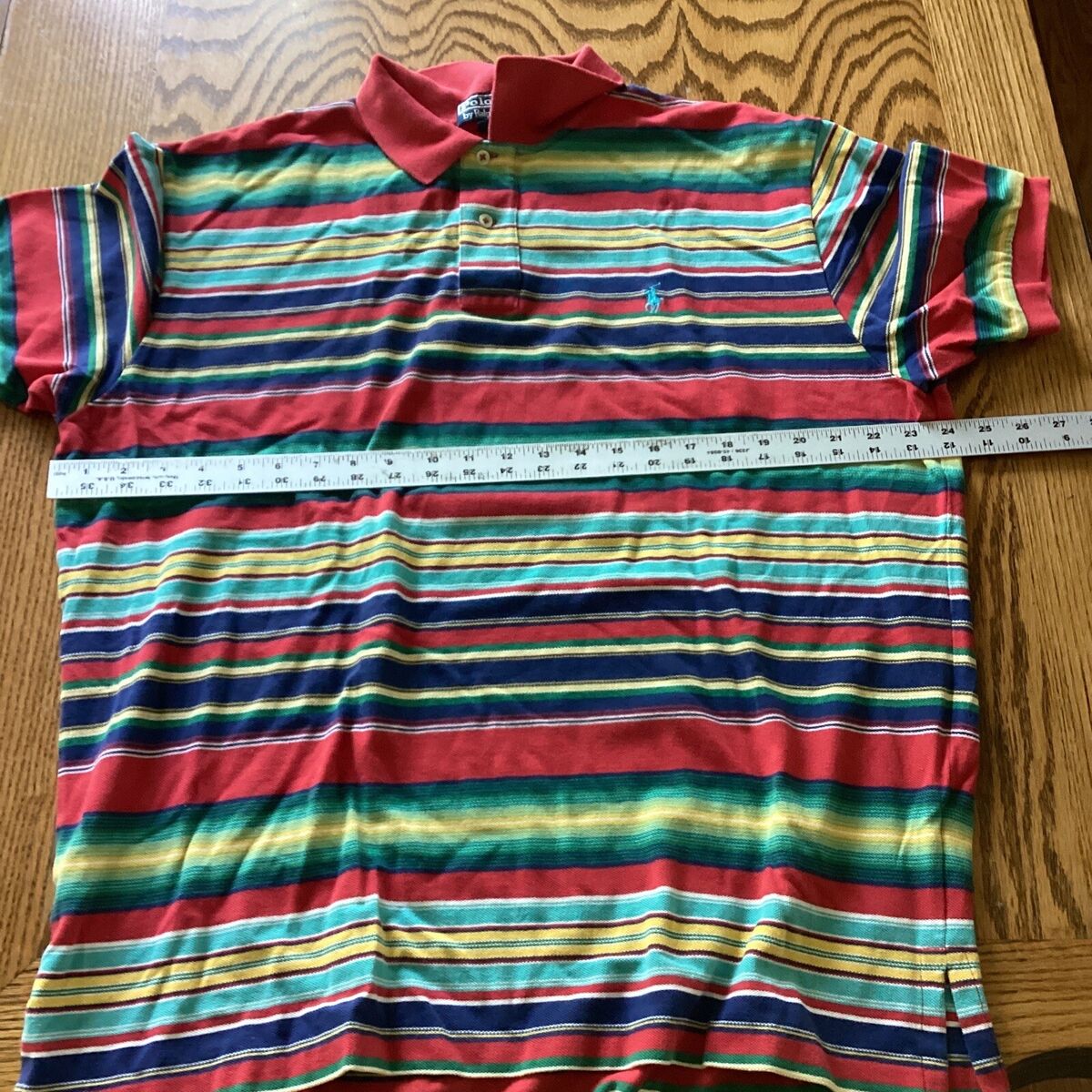 Polo Ralph Lauren Vintage 90s Y2K Multi Colored Striped Polo Polo Ralph Lauren Vintage 90s Y2K Multi Colored Striped Polo