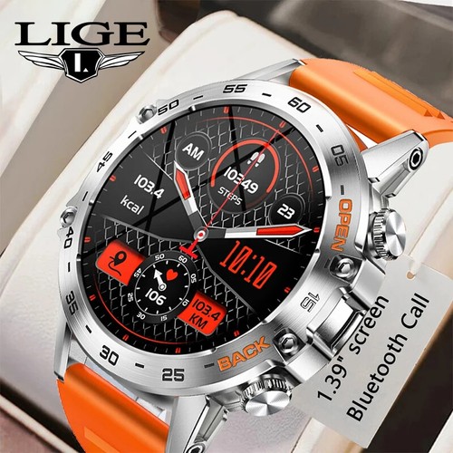 LIGE 1.39" Bluetooth Call Smart Watch Men Outdoor Sport Fitness Heart Rate - 第 1/11 張圖片
