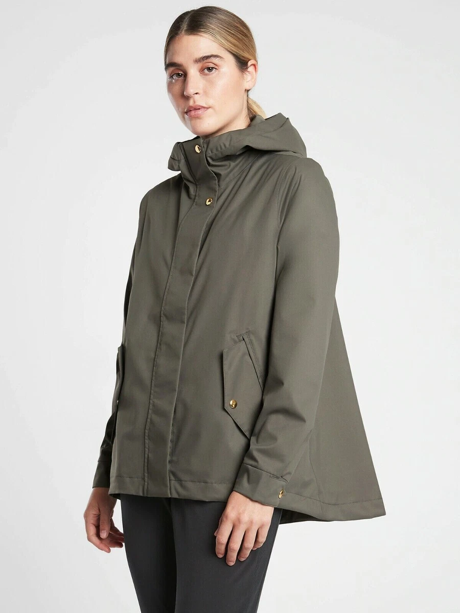 NWT Athleta Sutro Jacket, Mountain Olive Extra Small XS #657492 Rain Hood  Coat | eBay