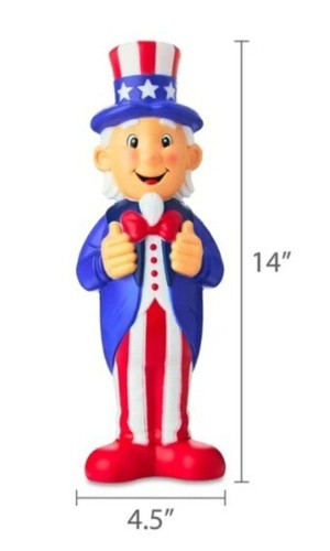 14" Patriotischer Unabhängigkeitstag Uncle Sam beleuchtete Blasform 4. Juli Dekor - Bild 4 von 5