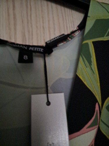 Gorgeous Roman Petite size 8 Tropical Print Ruched Full length Wrap Dress BNWT - Picture 5 of 11