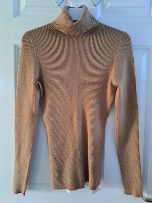 NEXT Lovely Tan/Taupe Soft Polo/Roll Neck Size