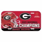GEORGIA BULLDOGS 2021 NCAA CHAMPIONS PLASTIC LICENSE PLATE 6"X12" WINCRAFT