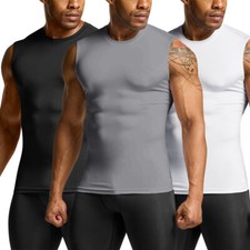 Men's Cool Dry Compression Base Layer Tank Top Sports Running Basketball Workout