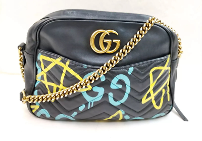 Gucci Trevor “Trouble” Andrew Ghost GG Marmont Black Calf Leather