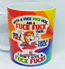 Funny Swearing Unicorn Mug Sassy Women's Rude Coffee Cup Novelty Birthday Gift 
