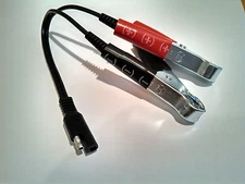 NEW! Alligator Clips for Battery Tender SAE Battery Charger 2 pole Flat plug 12v