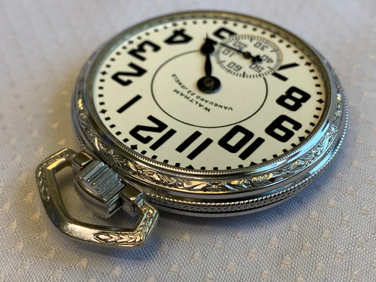 Vtg 1929 American Waltham Pocket Watch 16S 23J Railroad Grade