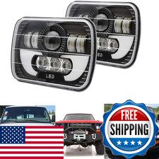Amuniesun 120W Rectangle 7X6 5X7 Inch Headlights 6052 6054 H5054 H6054