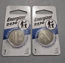 Lot of 2 Energizer 2430 Lithium Coin Cell Batteries 3V CR2430 New