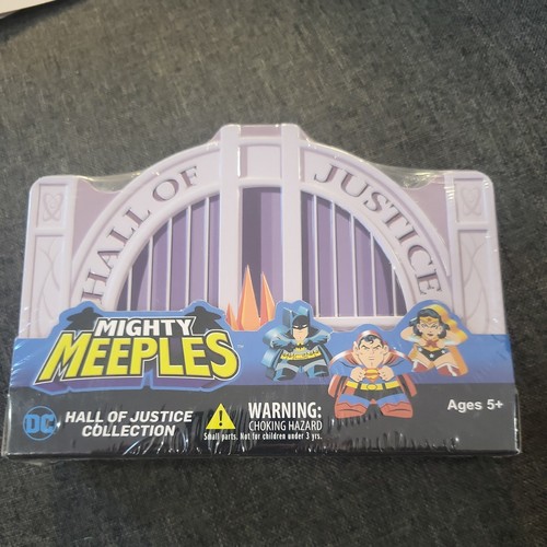Cryptozoic MIGHTY MEEPLES Hall of Justice Tin Set w/7 DC Figures ...