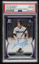 2023 Bowman Chrome Prospect Purple Refractor Jacob Berry PSA 10 GEM MT Auto 12wc