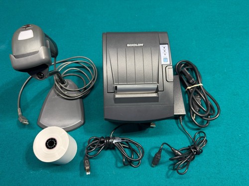 BIXOLON SRP-350PLUSIII Thermal Receipt Printer Code Barcode Scanner Extra Paper