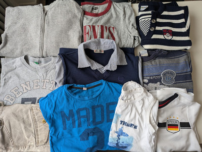 Kinderkleidung Paket Jungen Größe 140   Esprit, Benetton, Levi s Langarmshirts