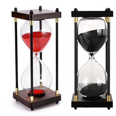 Sanduhr Timer 30/60 Minuten Sand Timer Hourglass Vintage Holz glas Büro Dekor DE