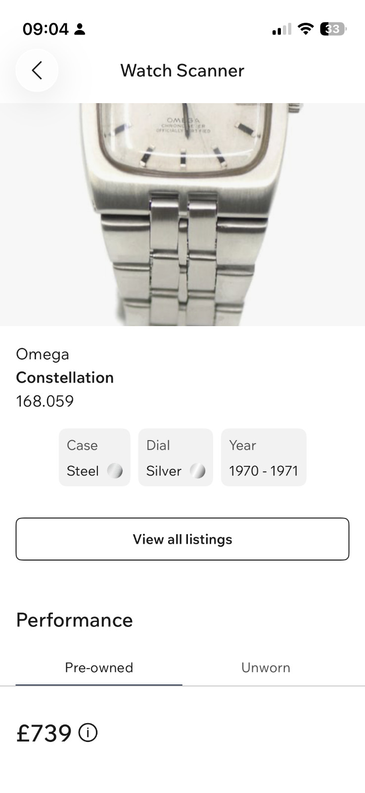 OMEGA Constellation Circa 1970 Silver fully automatic Men's Watch image 7