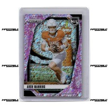 2025 Panini Texas NIL - Pink Camo Prizm #1 Arch Manning Rookie SSP