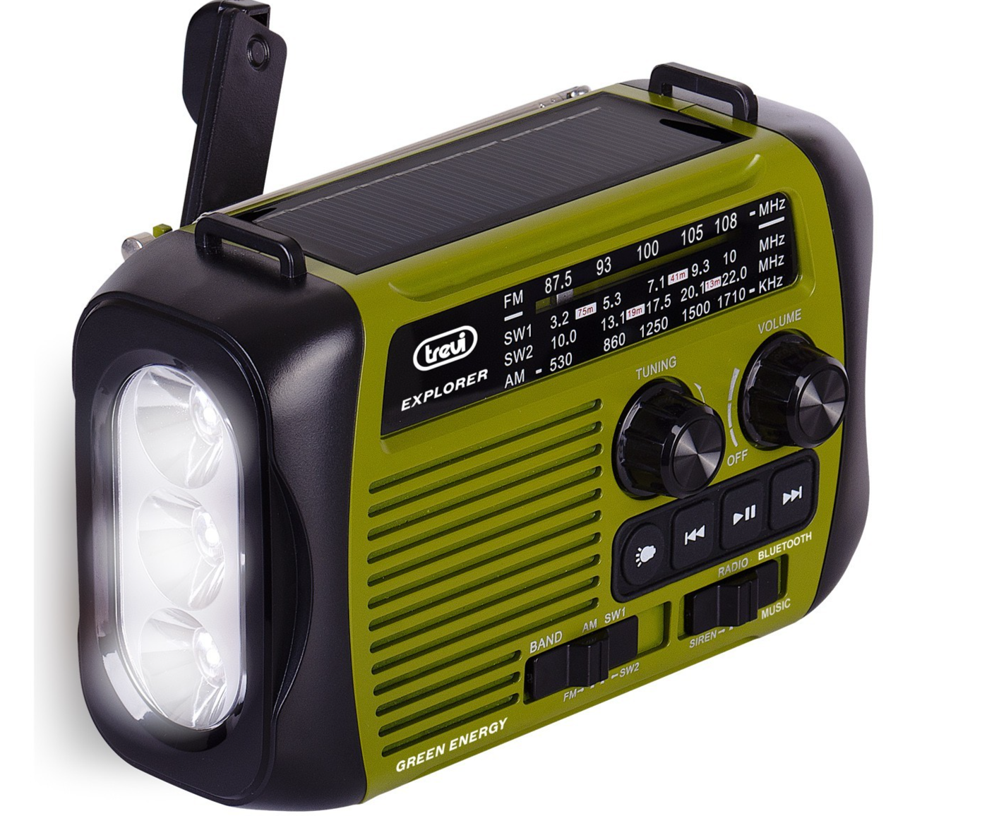 Trevi Nero/Verde T (Am, Fm, Bluetooth), Radio, - Immagine 2