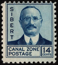 Canal Zone Stamp Scott # 110 Mint 14 Cents Blue William L. Sibert Portrait Issue