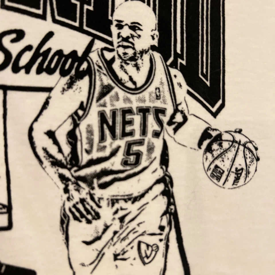 Ex-Cal Berkeley Dallas Mavericks Jason Kidd ‘Basketball School’ Nets #5 Shirt XL - Image 3 of 4