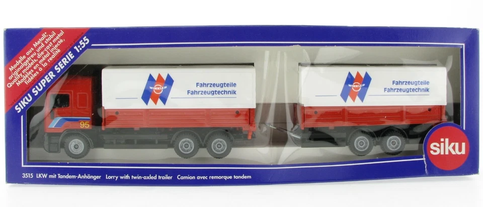 SIKU 3515 DAF LKW mit Tandem Anhänger WINKLER Werbemodell 1:55 in OVP Truck - Bild 3 von 4