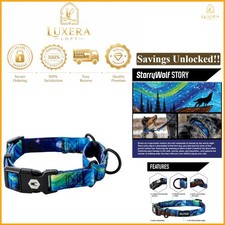 Wolfgang Heavy Duty Martingale Dog Collar StarryWolf Print Medium