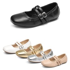 Girls Dress Shoes Slip on Wedding Party Ballerina Flats Mary Jane Ballet Shoes