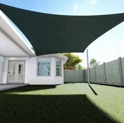 Palace World 18x22 Ft Green Sun Shade Sail pw1212 Sun Block Commercial Grade