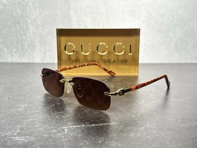 Gucci Havana Sunglasses In Men display picture 2