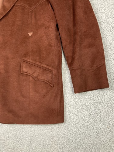 Vintage Rancho Deluxe Blazer Jacket Mens 46 Western Suede Look Made USA 70s - Picture 4 of 20