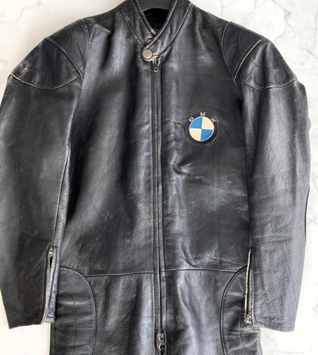 1980 Size L NANKAI BMW Leather Racing Suit Leather Tunagi - Afbeelding 2 van 9