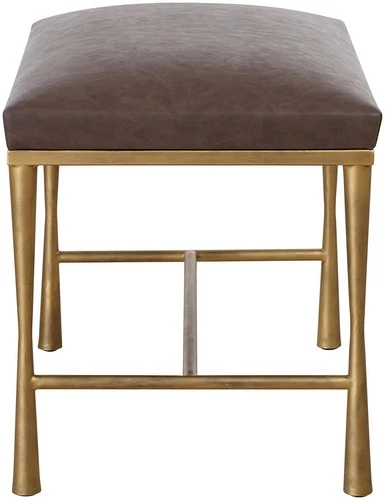 Uttermost 23893 Reform 24"W Iron Framed Cotton - Antiquated Gold / Cocoa - Picture 2 of 4