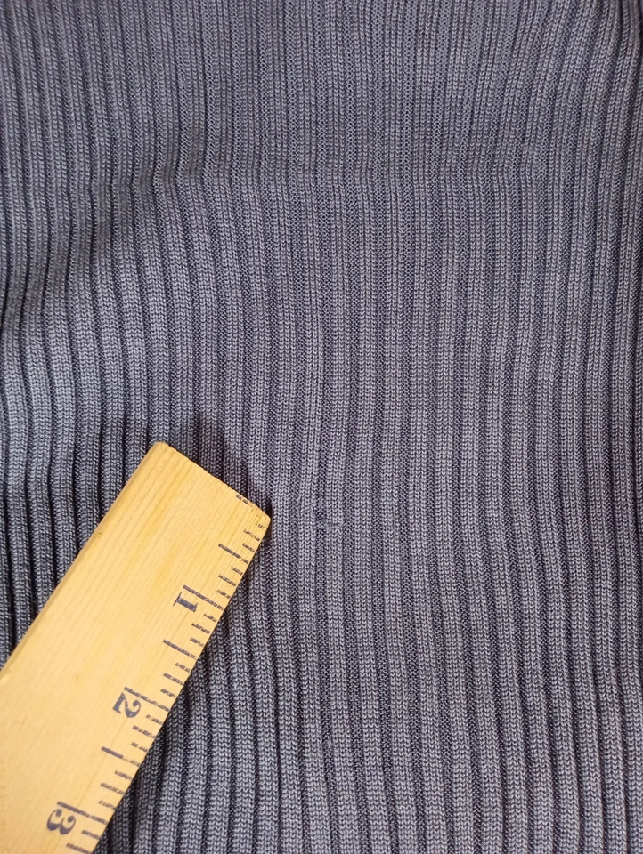 Vintage Ralph Lauren Purple Label Blue Silk Turtleneck Rib Knit Sweater Size M - Image 4 of 4