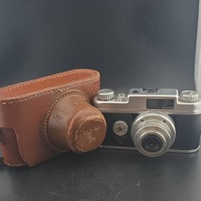 Argus Vintage Rangefinder Camera Black Silver Cintar 50mm f/3.5 Lens  Case